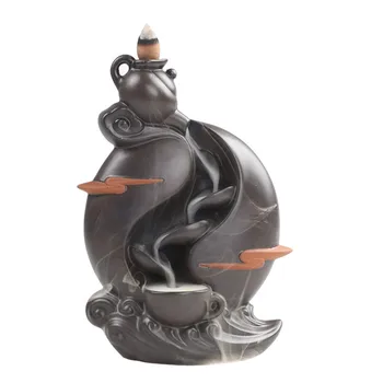 

ceramic purple clay incense burner home deco