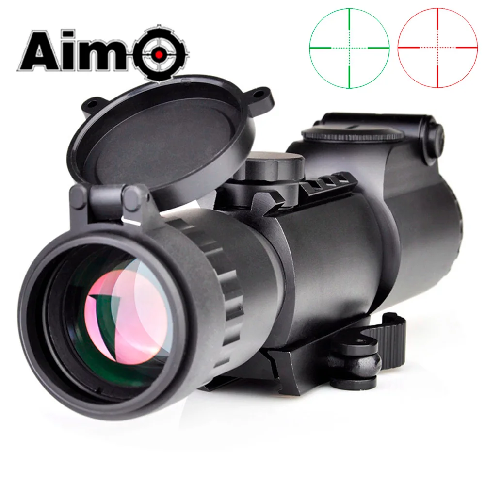 

AIM-O Tactical Riflescope 4x32 Red&Green Illuminated Scope QD mount Softair Colimador Airsoft Telescope AO5351 Hunting Optics