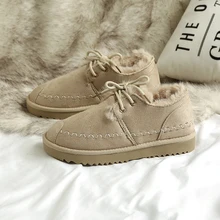 Зимние ботинки; женская обувь на меху; Зимние Теплые ботильоны на плоской подошве; нескользящие женские кроссовки; zapatos mujer