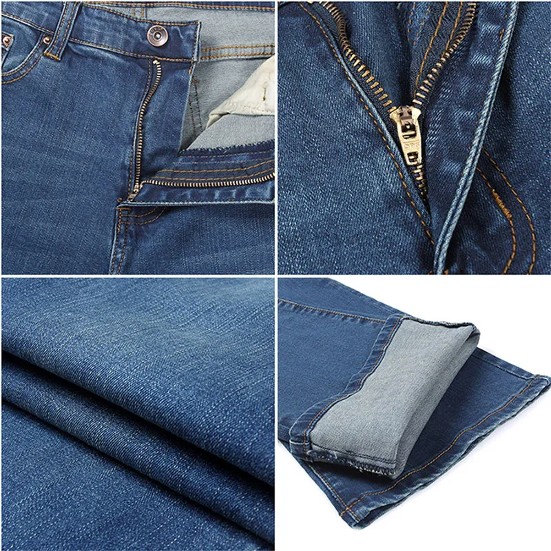 Джинсы мужские Новые мужские джинсы средняя посадка талии тактные брюки мужские микро-брюки зауженные джинсы больше размеров 26-38 40