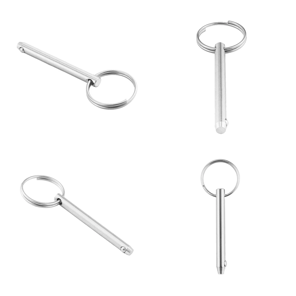 4x Stainless Steel Boat Top Deck Hinge Quick Release Pin 6.3 X 76mm