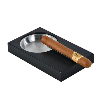 

Square Cigarette Ashtray Metal Cigar Ashtray with 1 Holder Table Decoration Cigarette Garbage Storage Box Cigar Accessories