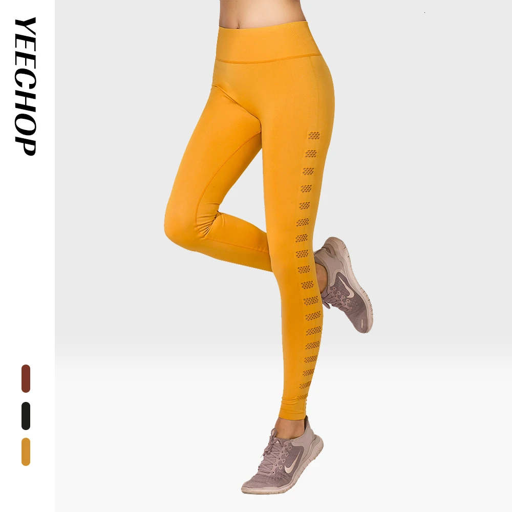 

Yeechop Tummy Control Leggings Sport Women Fitness High Waist Seamless Leggings Workout For Women Fitness Pants