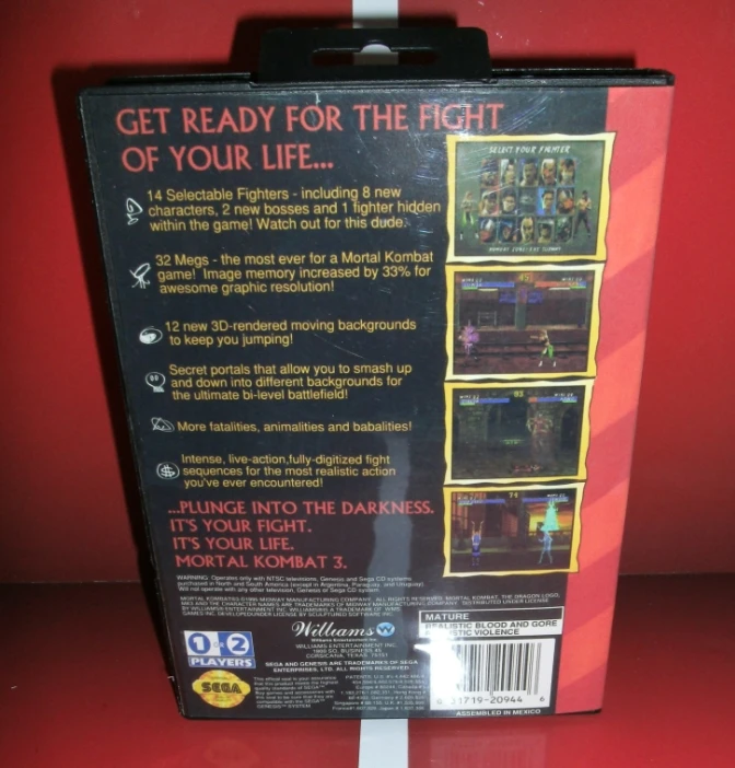 MD games card-Mortal Kombat 3 US чехол с коробкой и руководством для игровой консоли sega Megadrive Genesis 16 bit MD card