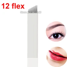 500 шт. 9/11/12 Flex пластинки Игольный микроблейдинг tebori иглы шпильки игольное лезвие для татуировки ручная ручка для бровей Перманентный макияж