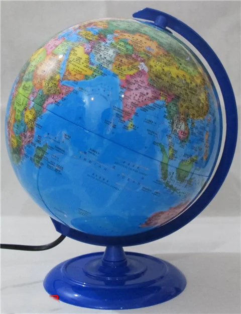 Plastic Dia 20cm Hd Ocean Blue In Both English And Chinese Version Led Light Terrestrial Globe Student Furnishing Articles 2021 |