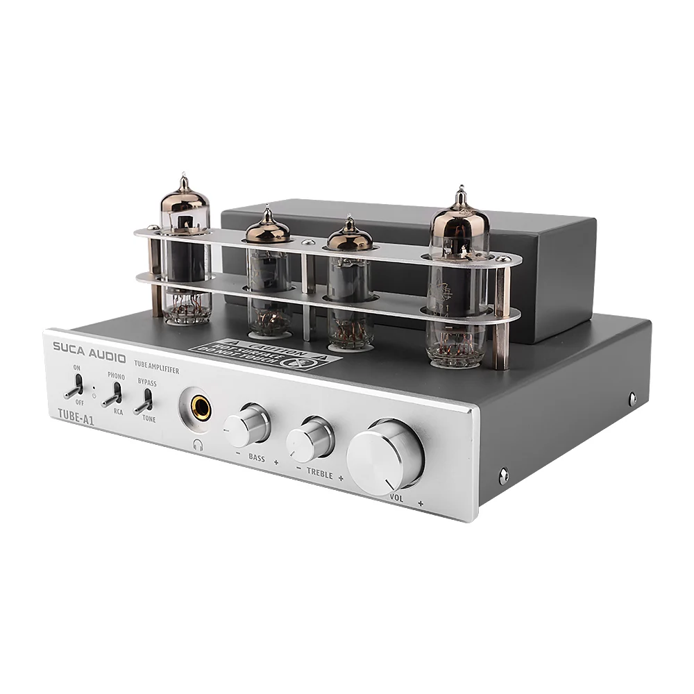 SUCA HIFI 6P1 6J4 вакуумный ламповый усилитель цифровой аудио Hifi ламповый предусилитель с усилителем для наушников выход стерео усилитель для DIY
