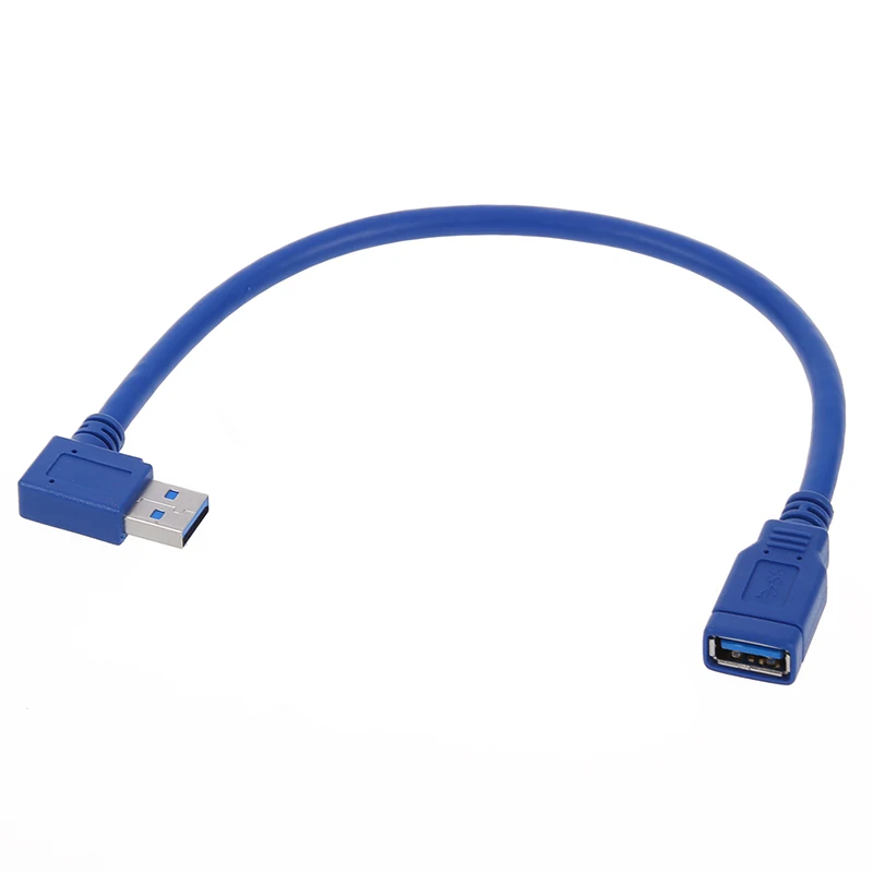22 см синий USB 3 0 90 градусов Штекерный разъем адаптера m/f | Электроника
