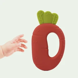 Anneau de dentition en Silicone sans BPA pour bébé, carotte, accessoires pour chaînes de sucette 