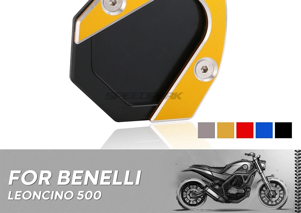 Для Benelli leoncino 500 CNC алюминиевая Подножка для ног боковая подставка аксессуары для мотоциклов удлинитель опорная пластина Накладка