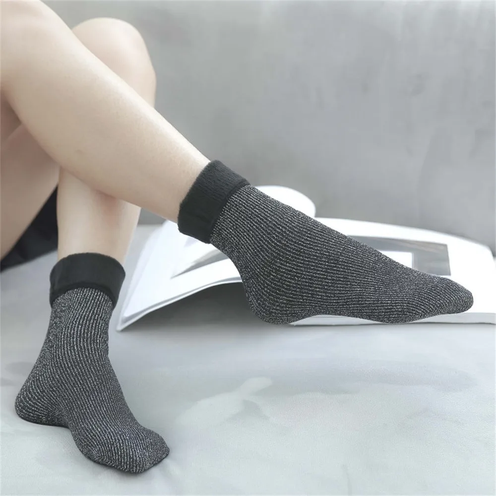 Женские зимние носки, повседневные хлопковые теплые носки для сна, средний поглощает пот, носки для покупок, calcetines mujer Wd3