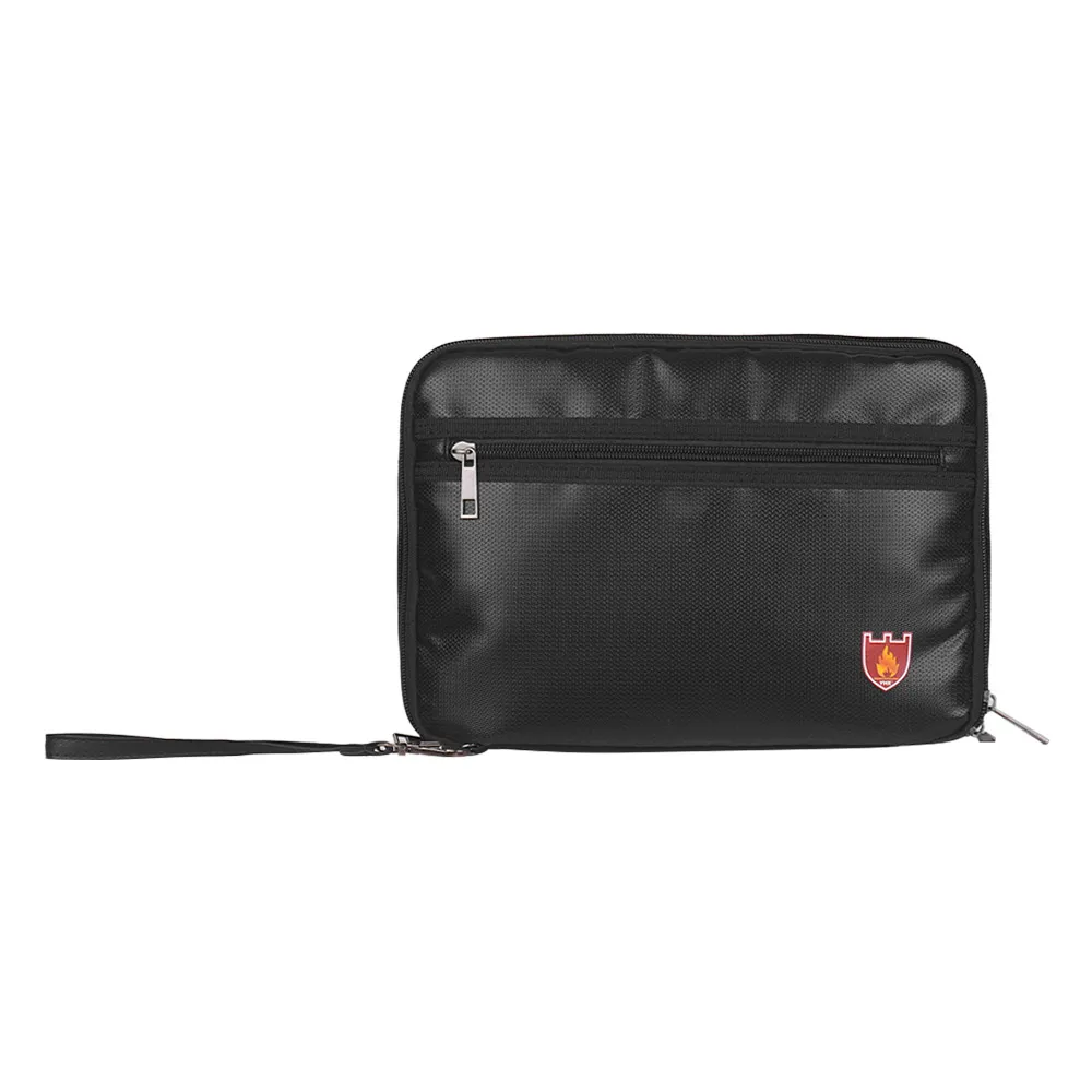 Double Layers Portable Large Safe Organizer Water Resistant Carrying Box with Strap 28.5* 20.5cm Fireproof Bag Zipper Closure
