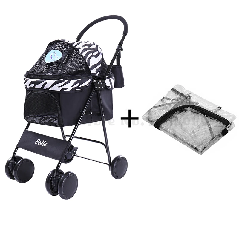 Легкая Складная коляска для домашних животных собака кошка Тедди маленькая деликатная четырехколесная коляска в виде машины