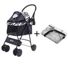 Легкая Складная коляска для домашних животных собака кошка Тедди маленькая деликатная четырехколесная коляска в виде машины