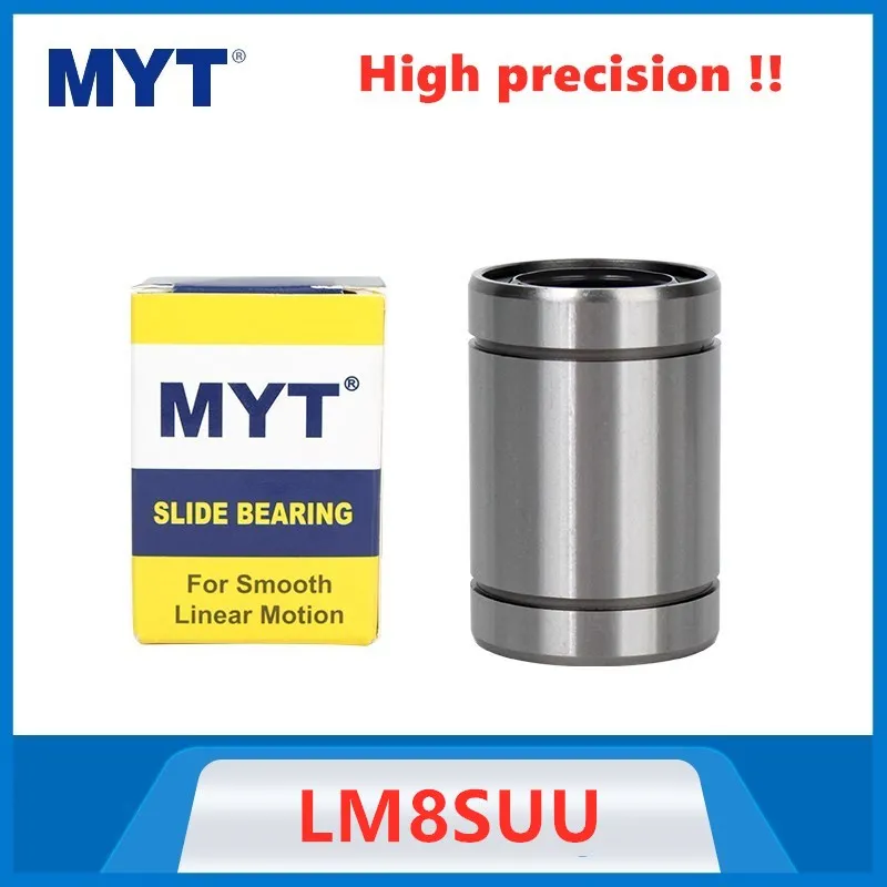 

20/100pcs MYT precision LM8SUU 8x15x17mm Linear bearing ball bushing 8mm for Linear rail rod shaft CNC parts 3D printer LM8S UU