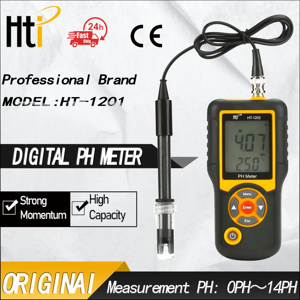 Высокоточный Цифровой PH-метр Hti с ATC-тестовым измерителем 0-14 hp ЖК-тестер качества
