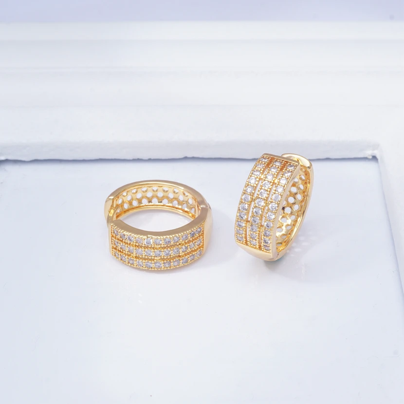 31 стиль, роскошные золотые кольца, кубический цирконий, кристалл, маленькие серьги-кольца для женщин, индийские свадебные украшения