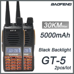 BAOFENG – Radio Amateur 10W 2 voies, émetteur récepteur portable longue portée UHF & VHF, double bande, talkie walkie, Radio Amateur, mise à jour UV82, 2 pièces, GT 5 