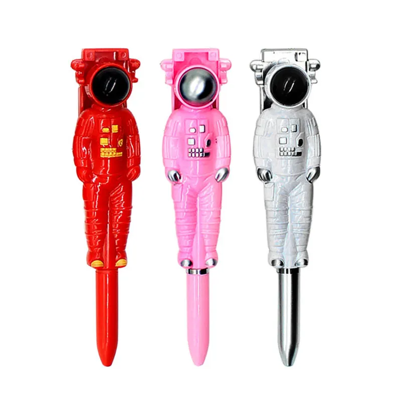 2Pcs Creative 3D Astronaut Spaceman Ballpoint Pen 1.0mm Blue Black Ink Signature Ball Pen Office School Wrting Stationery Supply