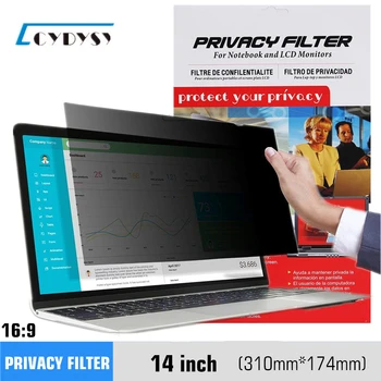 

14 inch Privacy Screen Filter Anti-peeping Protector film for 16:9 Widescreen Laptop 310mm*174mm