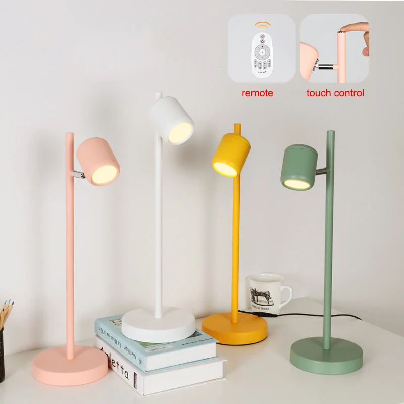 

zerouno led table lamp desk lamp macaroon color eu us plug remote dimmable high bright indoor table lights reading nightlight
