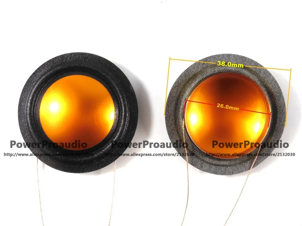 

10PCS High Quality 26mm silk+titanium diaphragm dome Tweeters loudspeaker speaker voice coil lead wire same direction 4ohm