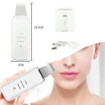 

Ultrasound Skin Scrubber Pore Cleaner Blackhead Peeling Machine For Facial Beauty Tool Rechargeable