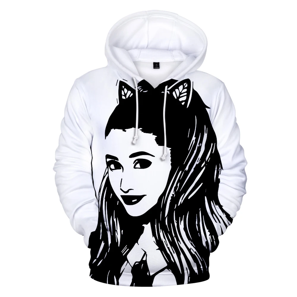 Популярные толстовки Ariana Grande 3D для женщин и мужчин Модный пуловер в стиле