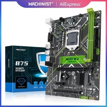 MACHINIST-placa base B75 LGA 1155, compatible con procesador Intel i3/i5/i7 y DDR3, 16 GB de RAM de escritorio con HDMI, VGA, USB2.0, USB3.0, B75-PRO