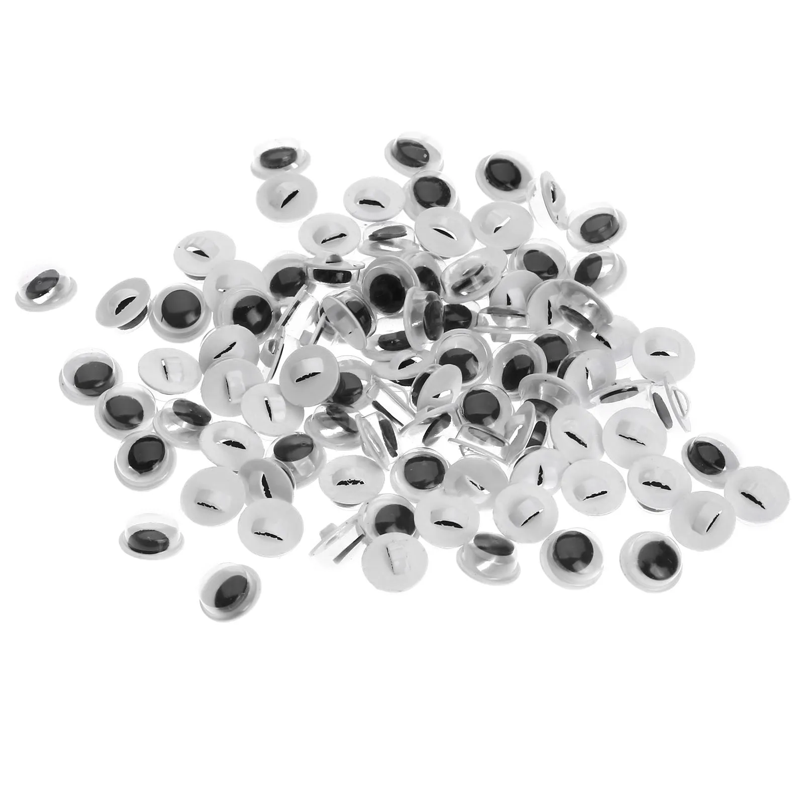 100pcs Sew On Wiggle Wobbly Googly Doll Toy Toy Animal Eyes Sewing Scrapbook Craft Trimmings 8/10/12/15mm