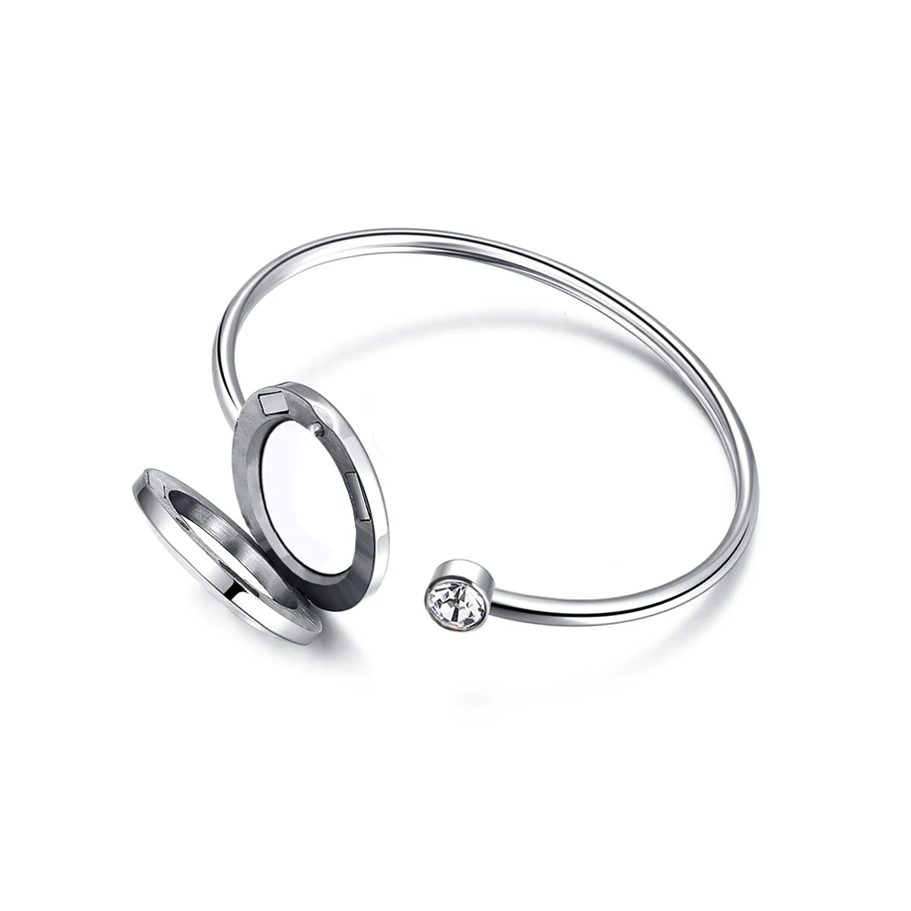 Снежный магнитный браслет Размером 25 мм из нержавеющей стали с медальонами для