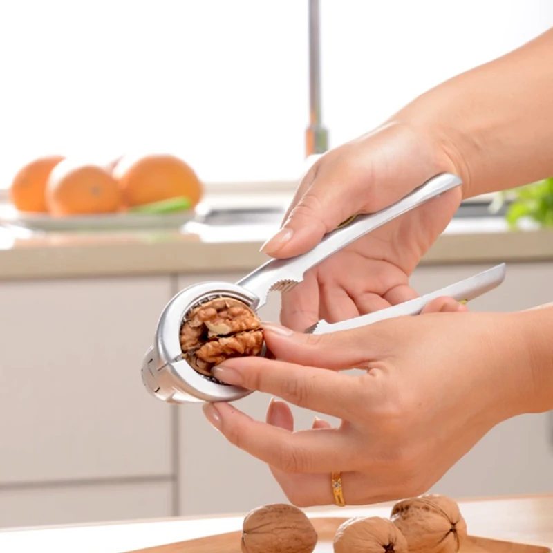 Wonderlife Aluminum Nutcracker with Four Nips Clamps Kitchen Tool Multi-Functional Nut Cracker Sheller Walnut Cracker