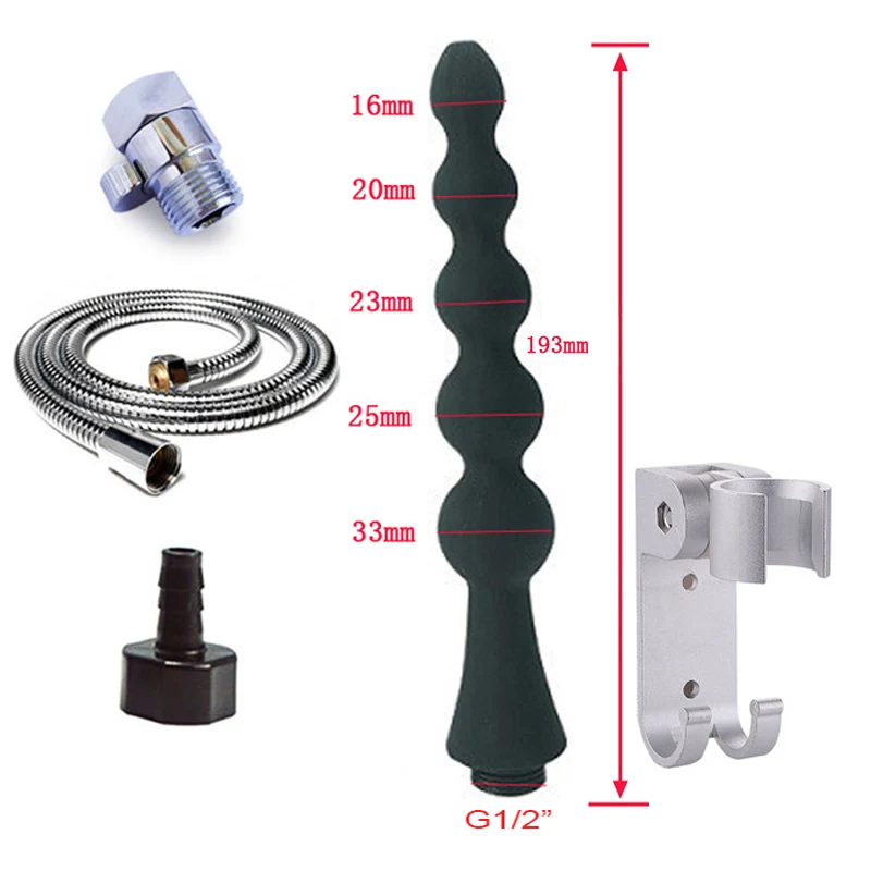 Modun Силиконовый анальный Душ биде клизма очистка Биде Душ Ванная комната душ голова Ducha чистый анальный Dusche трубка клизма Анальный Душ - Цвет: A4-4 193
