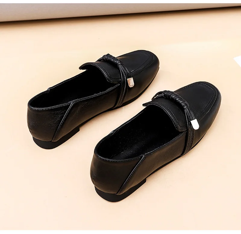 Г. Осенне-зимняя обувь женская обувь на плоской подошве, модная брендовая обувь на меху женская повседневная обувь женская обувь черного цвета, большие размеры 42, A1783