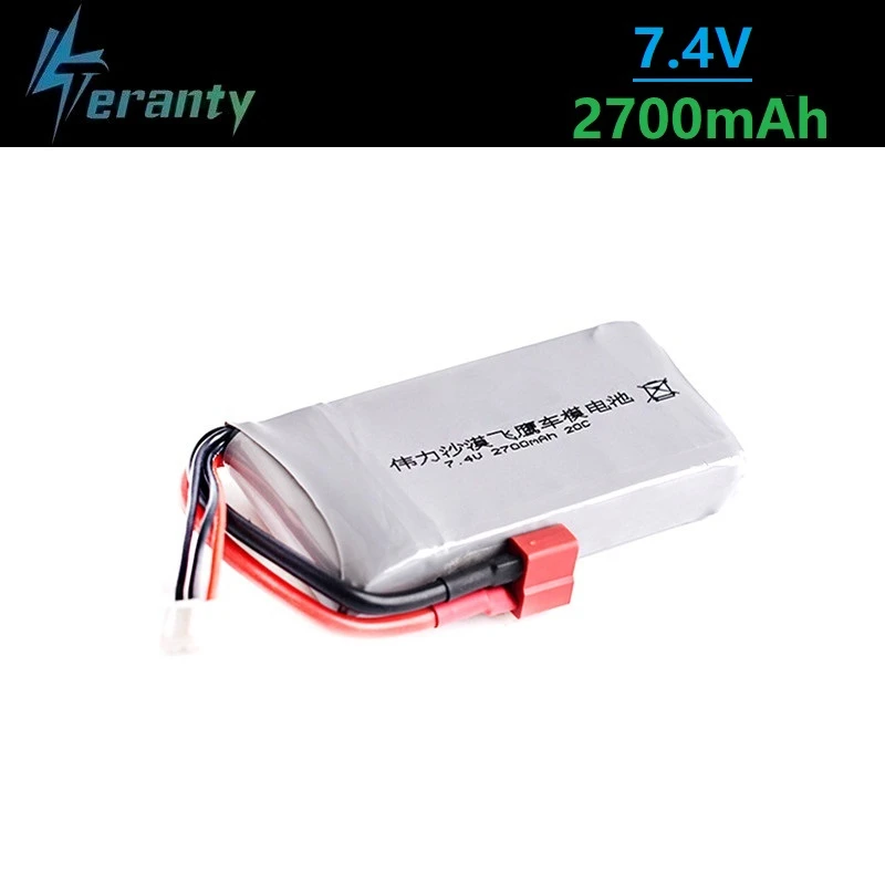 MAX 45C 2700mah For Wltoys 12428 12423 RC Four-wheel remote control Vehicle Car 2s 7.4v Lipo Battery Feiyue 03 Q39 Parts 1pcs | Игрушки и