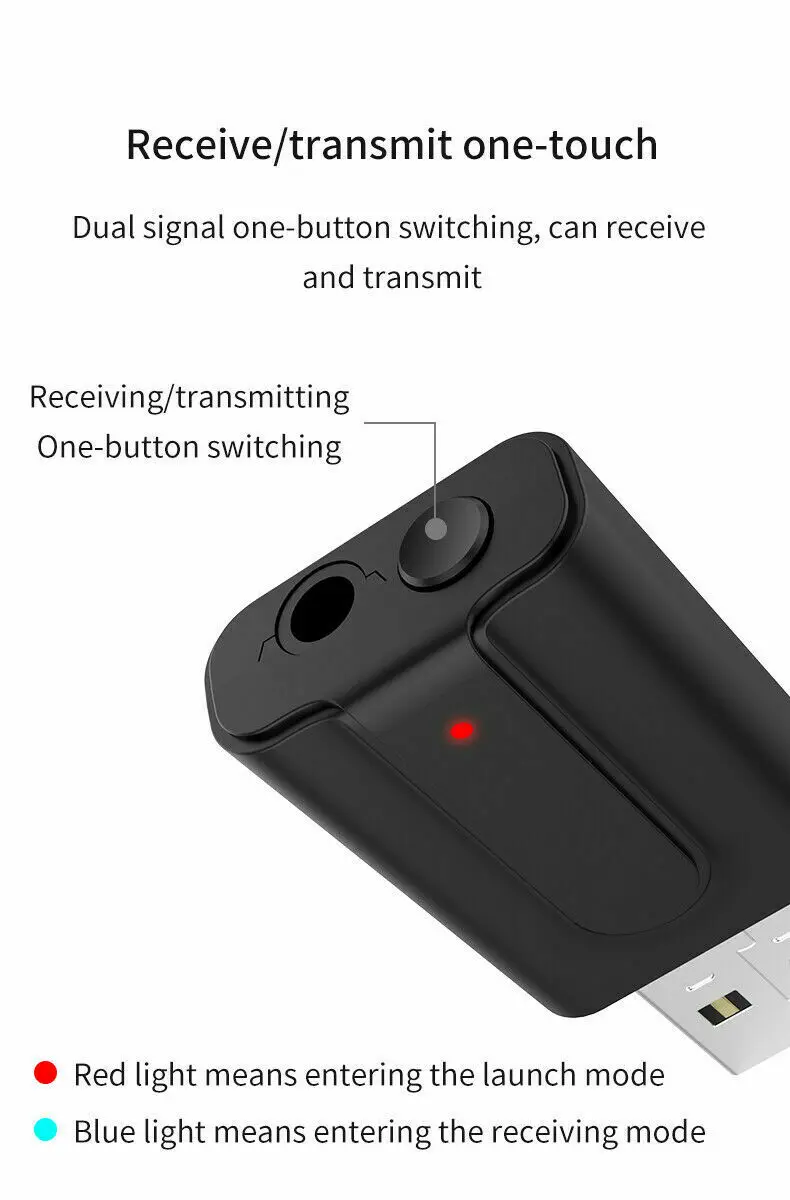 3,5 мм USB беспроводной аудио Bluetooth адаптер ключ передатчик приемник Bluetooth 5,0 музыка HIFI Аудио Стерео шумоподавление
