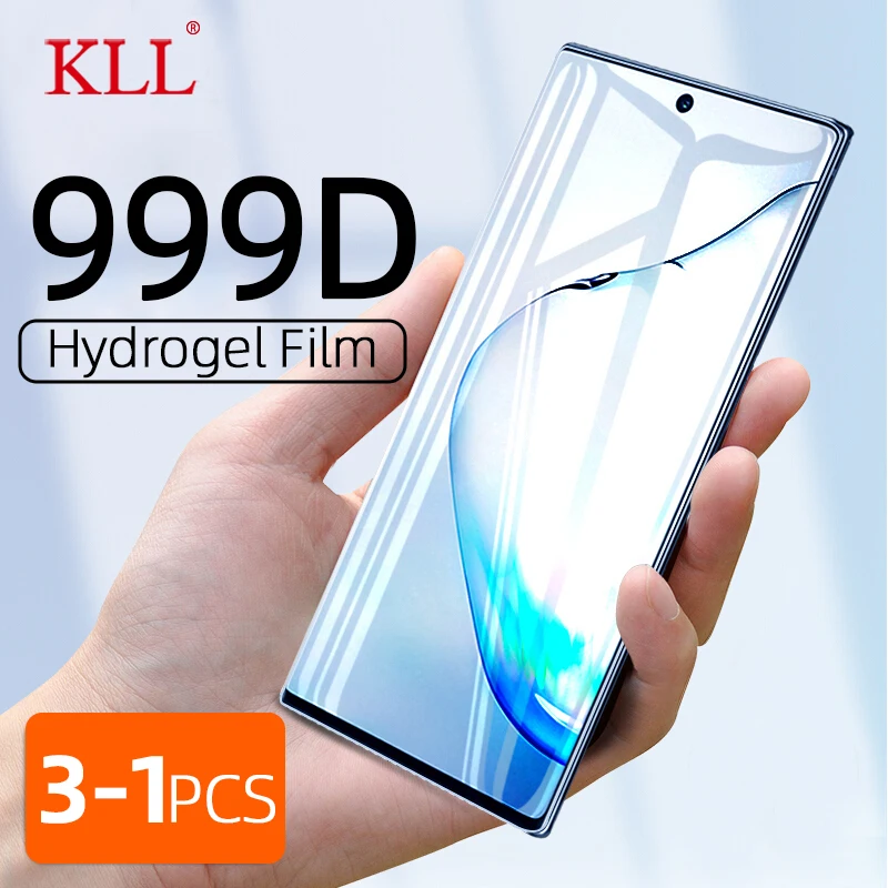Изогнутая Гидрогелевая пленка 999D с полным покрытием для Samsung galaxy S20 Ultra S10 S9 S8 Plus