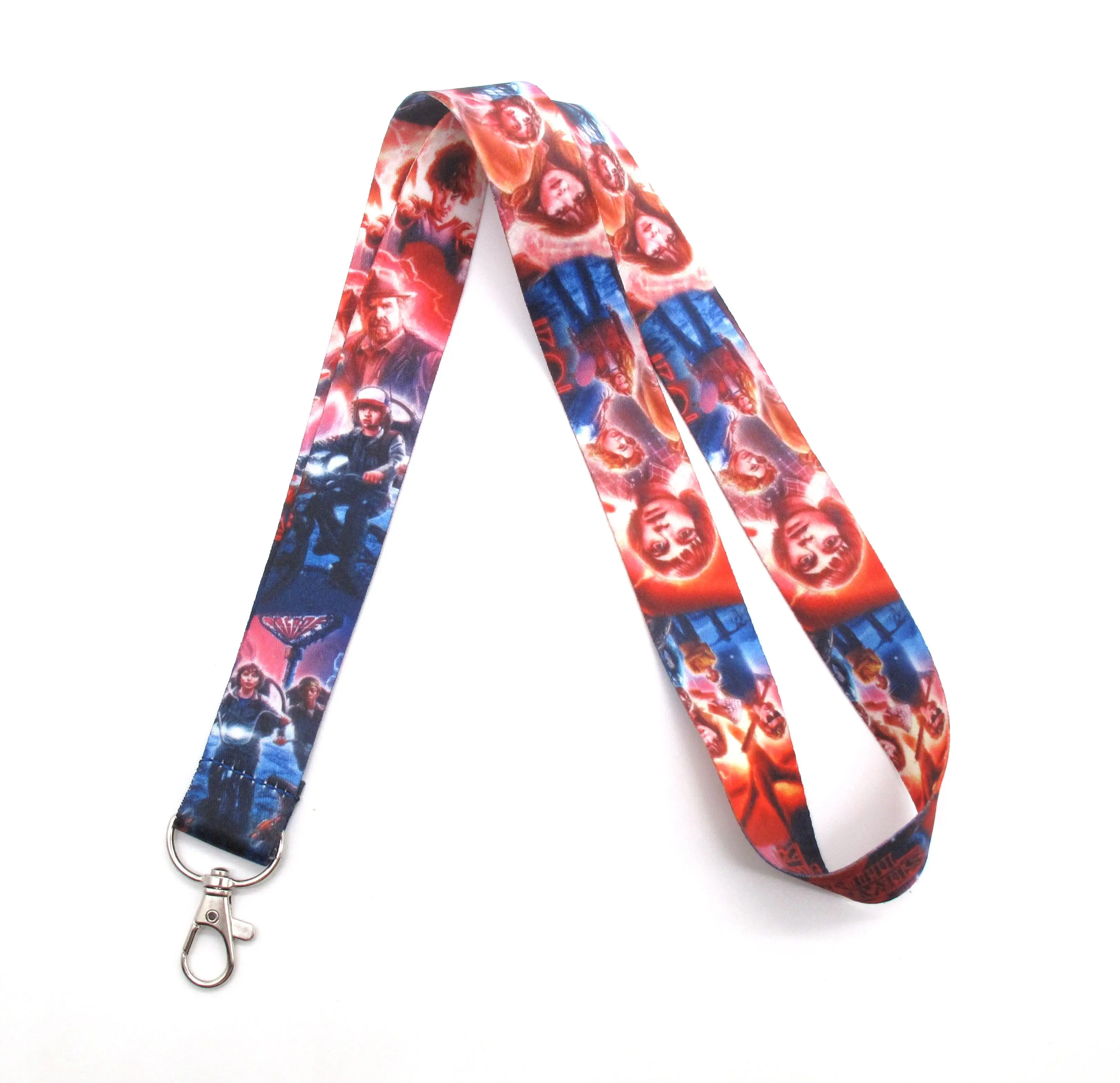 

1 pcs cartoon Stranger things Lanyard Key Lanyard Cosplay Badge ID Cards Holders Neck Straps Keychains P18