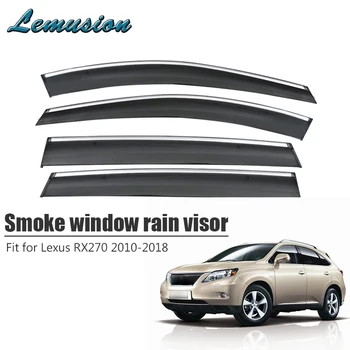 

High Quality 4pcs Smoke Window Rain Visor For Lexus RX270/RX350 2010 2011 2012 2013 2014 2015 2016 2017 ABS Car Accessories
