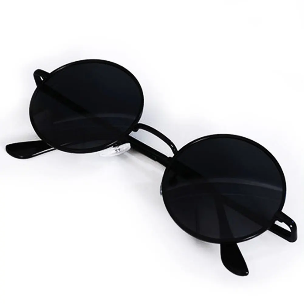 Fashion Women Men Round Frame Sunglasses Cosplay Glasses Eyewear Black Glasses Costume Accessories Anime Props Driving