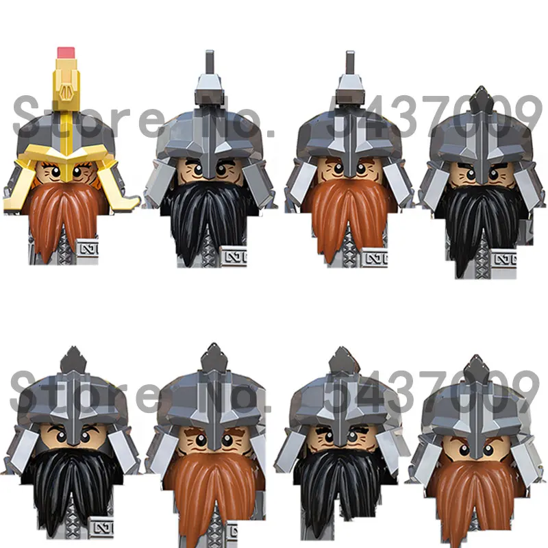 

Dain II Ironfoot Figure Head Durin's folk Dwarf Warrior Cheif Soldier Iron Hills Erebor Army Building Blocks Bricks Toy KT1040