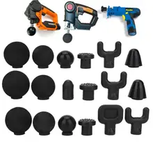 

3 Types 6-In-1 Fascia Gun Massager head Set Relax Body Relief Pain Fatigue Soothing Meridian EVA Body Massage Head Household New