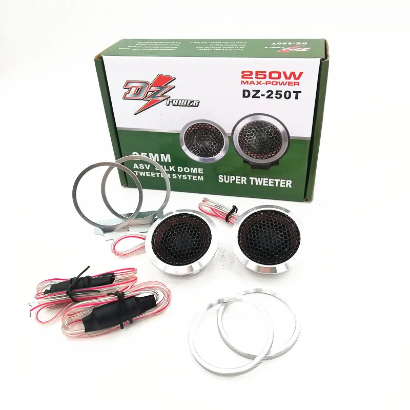 2 Inch 250W Aluminum Shell Silk Dome Car Super Tweeter Sistem 2pcs