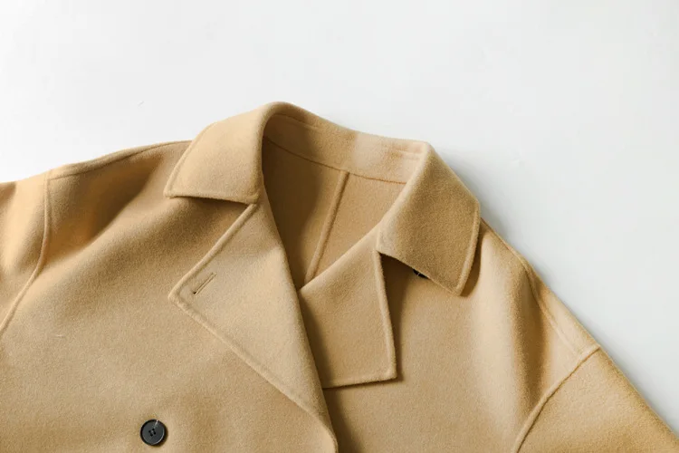 Casual Fashion Korean Cashmere Coat Commute Frosty Style Oversized Coat Double-breasted Loose Thicken New Winter Wool Coat