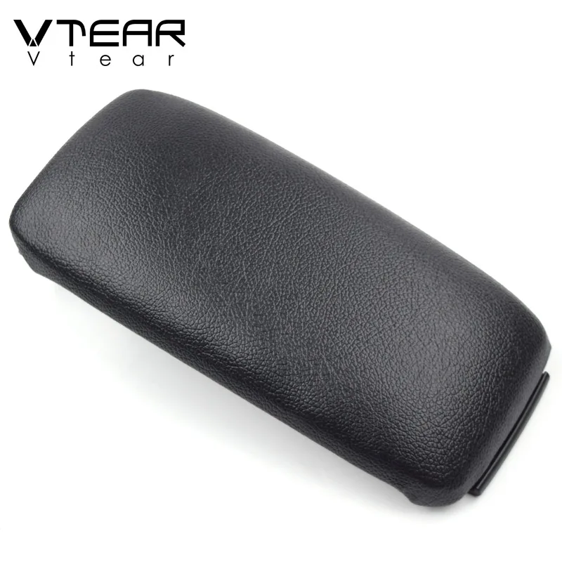 Vtear для Audi A3 подлокотника кожа подлокотника центральной консоли аксессуаров ящик для хранения украшения авто-Стайлинг интерьер 2004 - Название цвета: leather black
