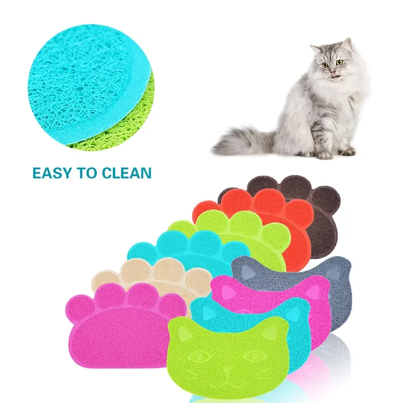 Cute Cat Litter Mat Waterproof Non-Slip Cat Litter Pad Durable Washable Cat Trapping Pads Pet Litter Box Pets Cleaning Product