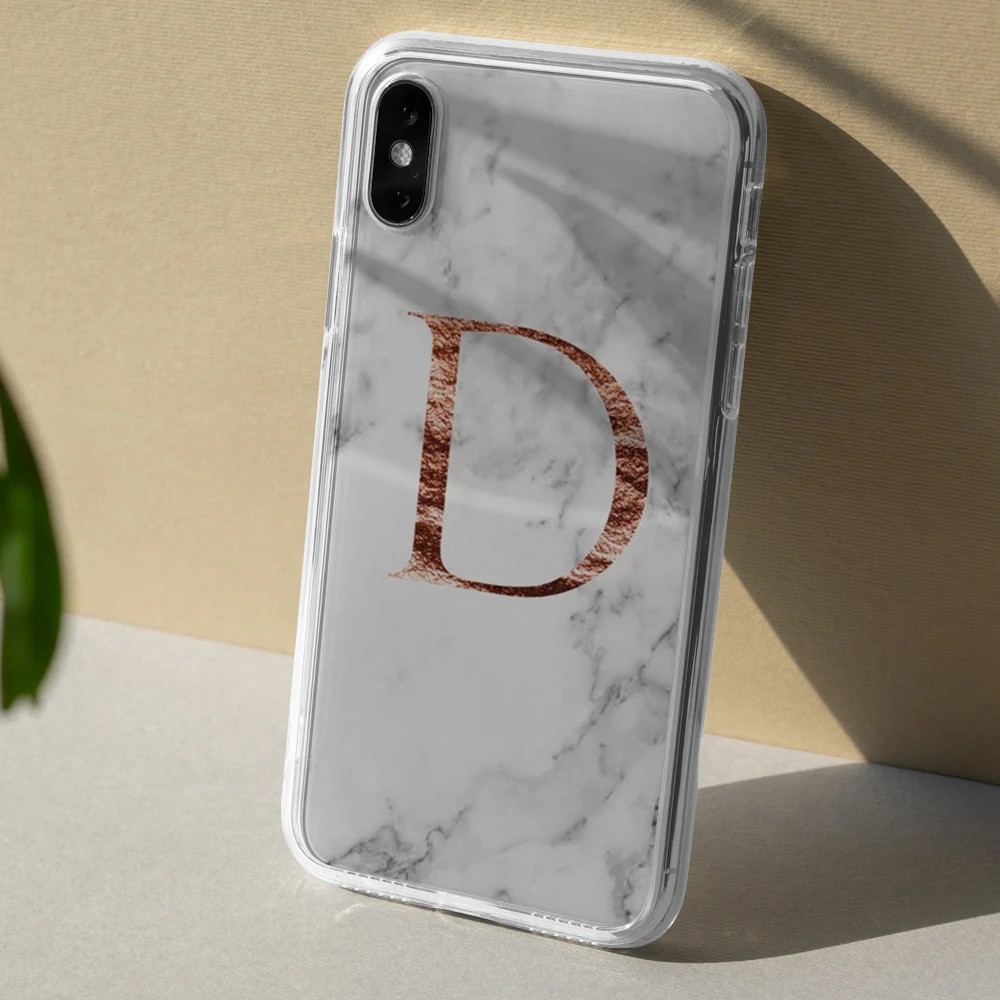 TPU Заказное имя мраморный фон буквы мягкий чехол для телефона из ТПУ для iPhone SE 5S 6 6s 7 8 Plus X XR XS Max чехол для apple 11 Pro Max - Цвет: TPU