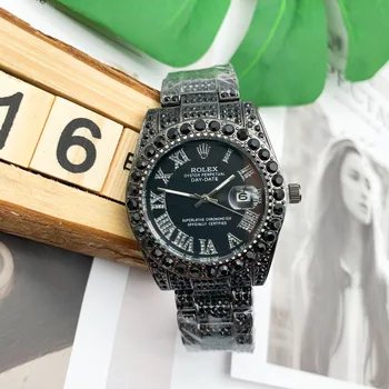 

rolex- Luxury Brand quartz Watches women Quartz Watch Stainless Steel Strap wristwatch classic business dress men watch