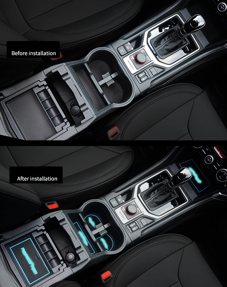 

Car Styling Latex Car Covers Non-Slip Sticker Interior Door Pad Cup Cover Gate Slot Mat Decoration For Subaru Forester XV 15-19