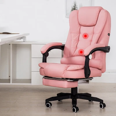 Твердая подставка для ног, розовый Высококачественный компьютерный игровой стул Эргономичное Офисное Кресло Игровое кресло - Цвет: Твердая подставка для ног, розовый